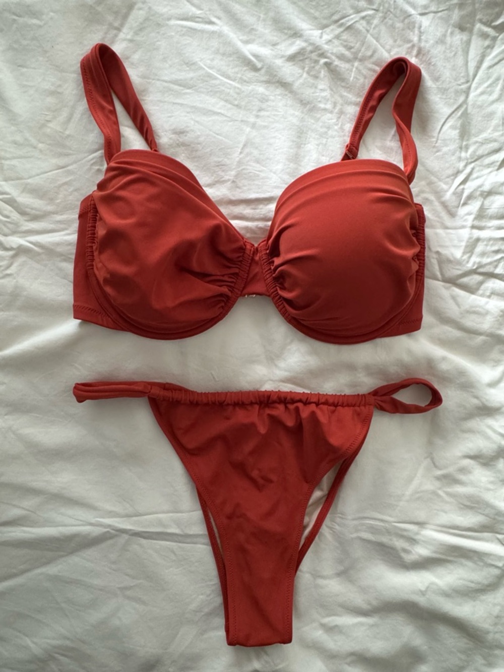 Shade & Shore Rust-Red Underwire Bikini Set